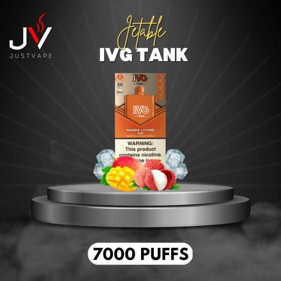IVG TANK 7000 PUFFS MANGO LYCHEE ICE CIGARETTE ELECTRONIQUE JETABLE