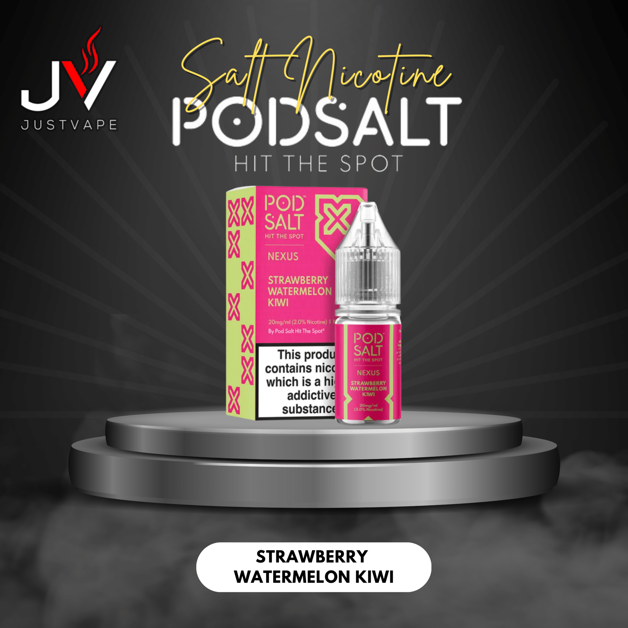 POD SALT NEXUS STRAWBERRY WATERMELON KIWI - 30ml  Cigarette Electronique  et E-liquides - Vape shop Marrakech