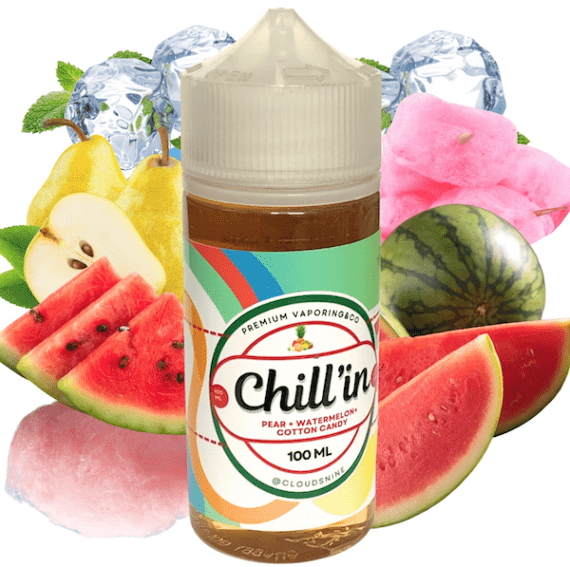 Chill'in Pear Watermelon Cotton Candy 100ml by Clouds Nine