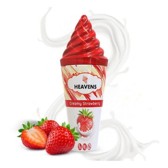 CREAMY STRAWBERRY 100ML – HEAVENS by VAPE MAKER